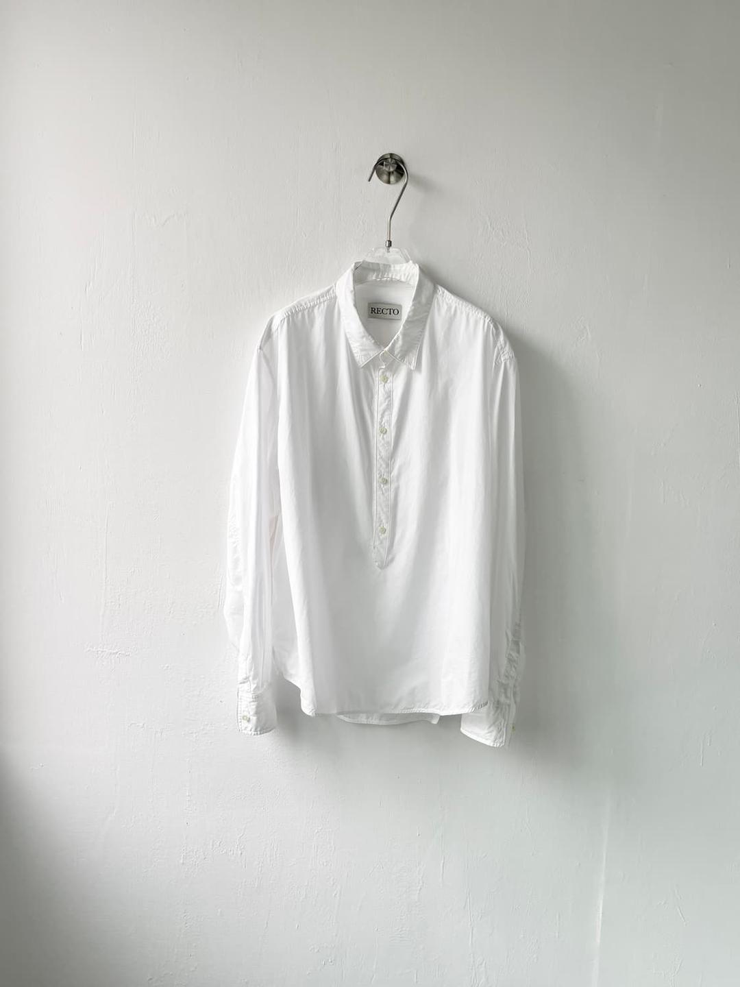 렉토 24S/S 드로잉 코튼 스탠딩카라 셔츠 오프화이트 | 후루츠패밀리