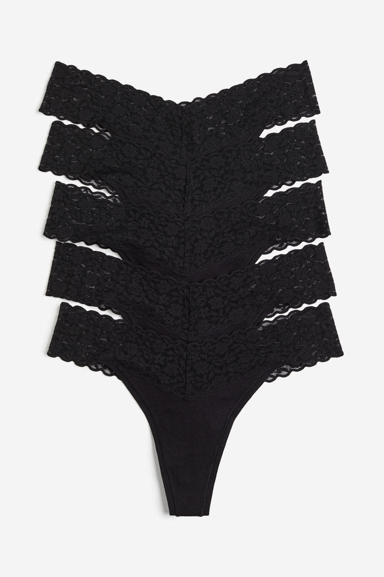 레이스 Thong 팬티 5매 세트