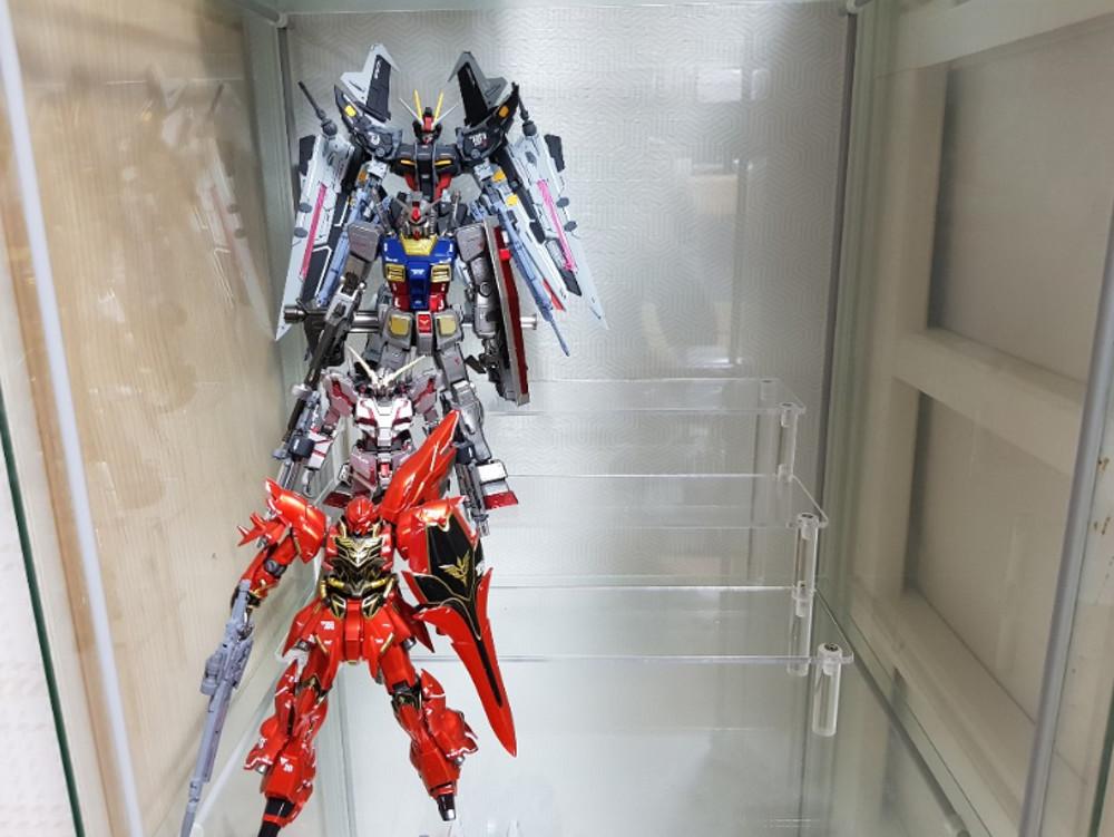 데톨프 등 장식장 디스플레이 아크릴 계단 3단 (건담 건프라 레고 데돌프 장식장 계단)