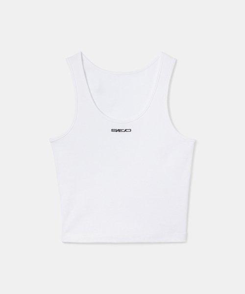 BASIC U-NECK SLEEVELESS_WHITE