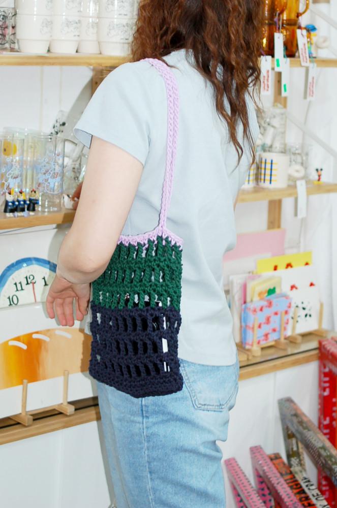 SQUARE NET BAG - PURPLE