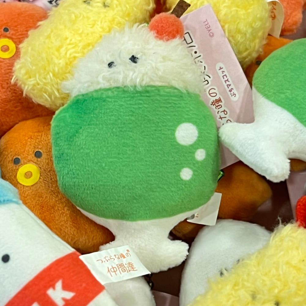 yell 콩알눈 음식 봉제 인형 미니 키링 모음 메론소다