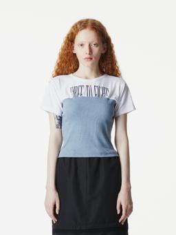 [2ND DROP 4/7 순차발송] Layered Tube Top T-shirt (Blue)