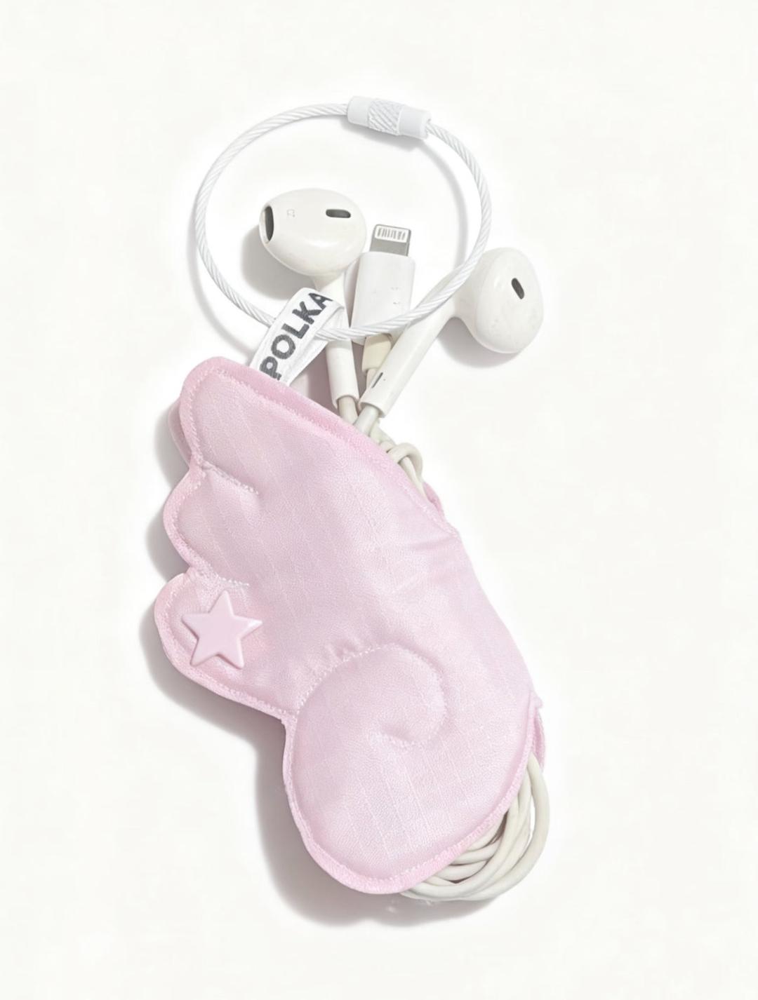 PoLka’s Pink Winged Organizer: Tame Cables & Glasses in Style