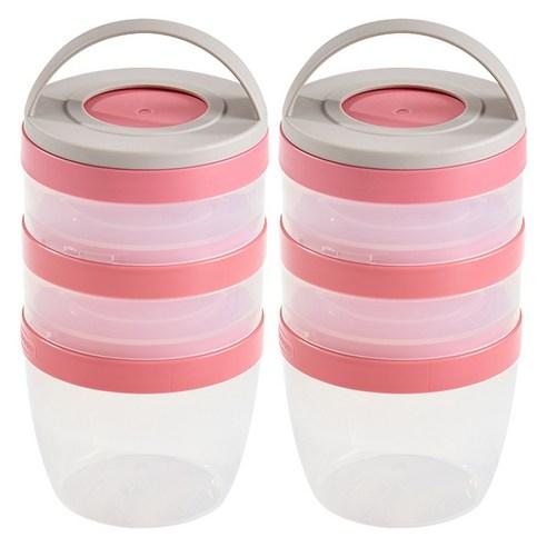 이지앤프리 휴대용 도시락 멀티 휴대용 소분용기 3p set 직장인 다이어트 용기, 무드온 소분용기 3p 1+1 화이트, 1세트