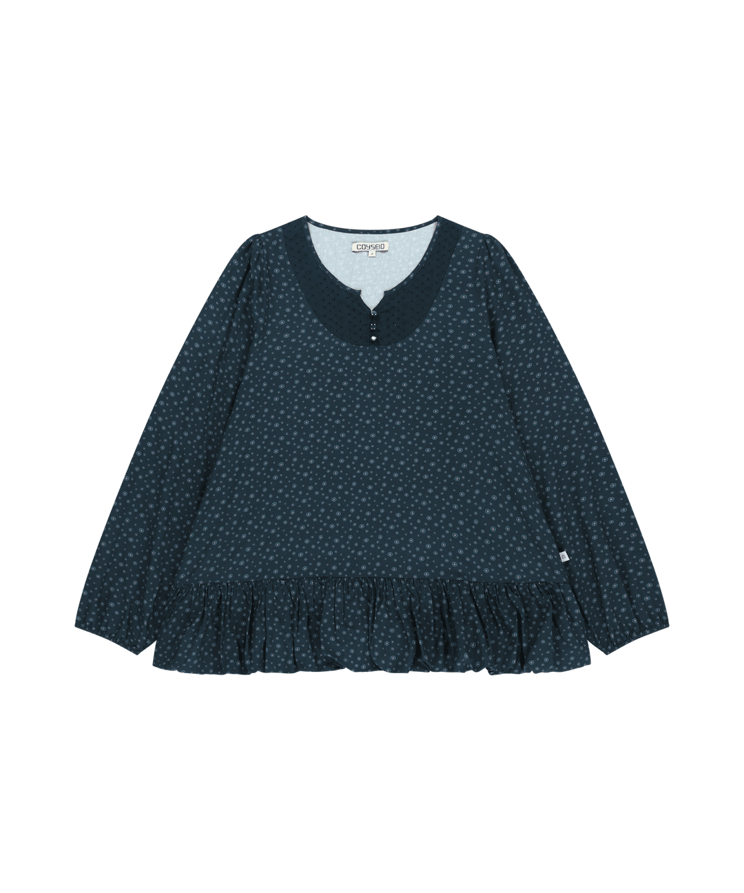 DUDU PUFF BLOUSE NAVY