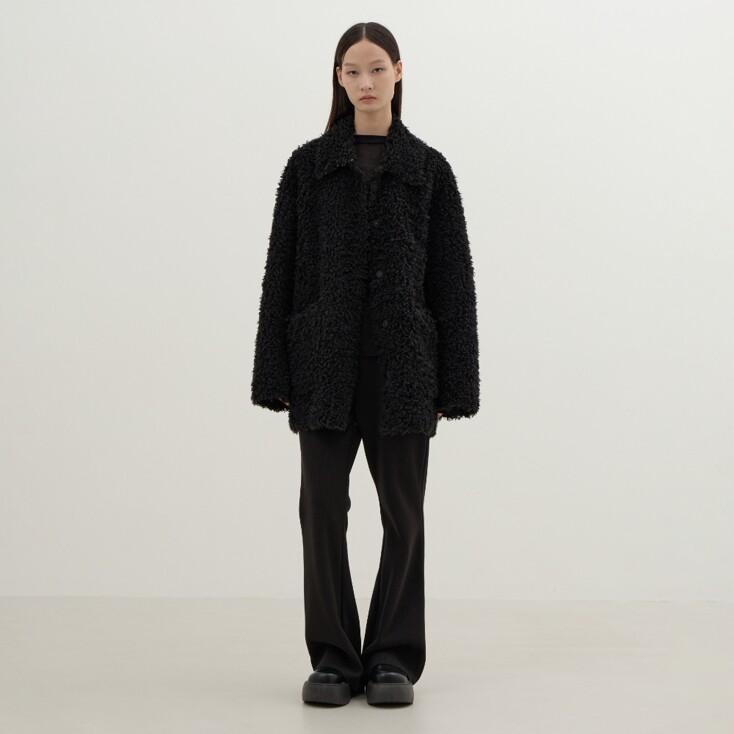 [수박온니 PICK] Reversible Shearing Fur Jacket (Black)
