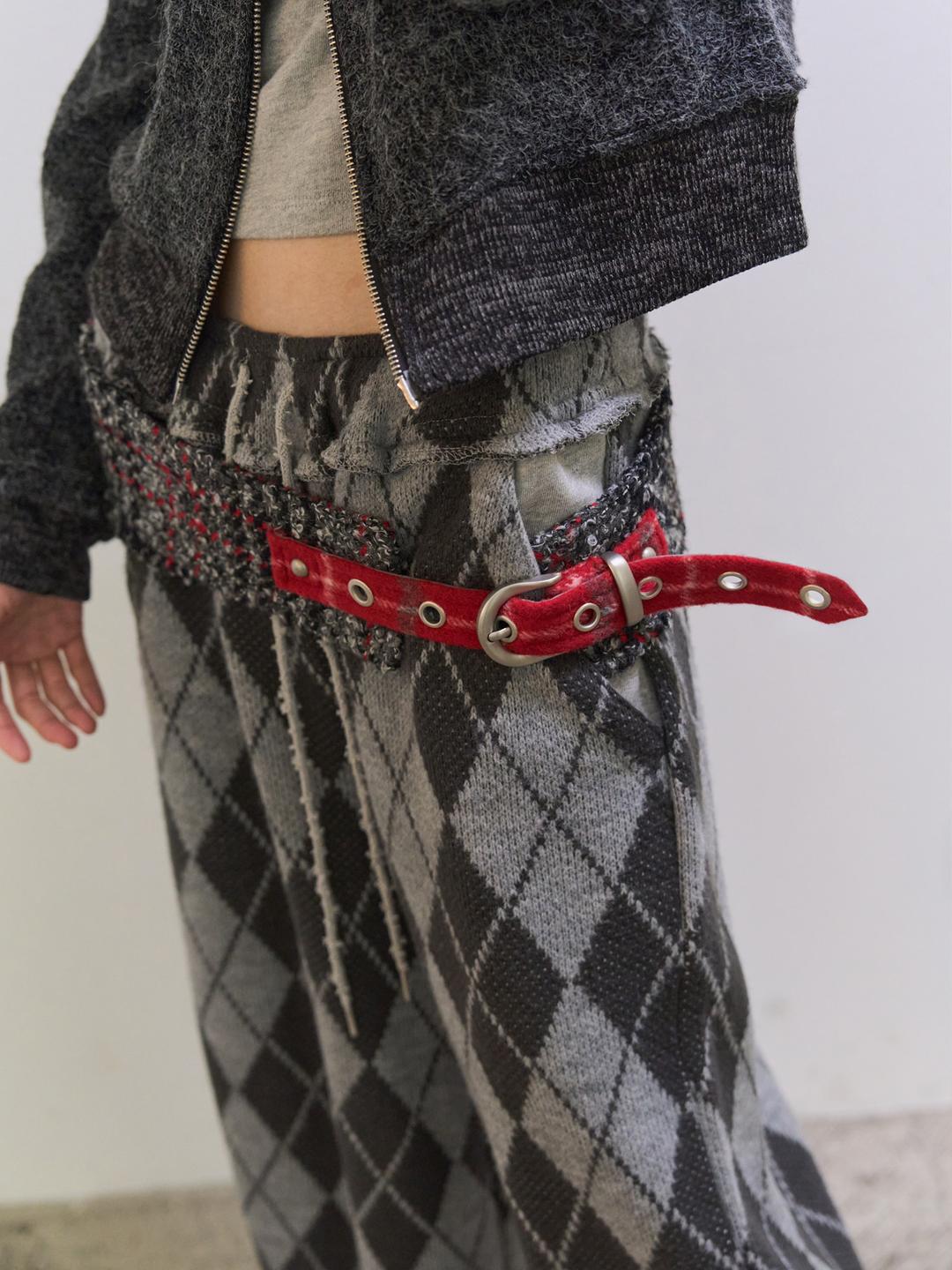 [PRE-ORDER 12/19] HALO CONTRAST CHECK BELT_CHARCOAL