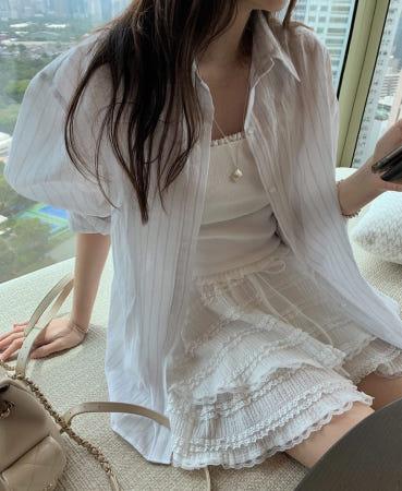 이런 상품 어때요? (당일출고) 프리티영띵 pyt 네티 스트라이프 셔츠 긴팔 코튼 오버핏 남방