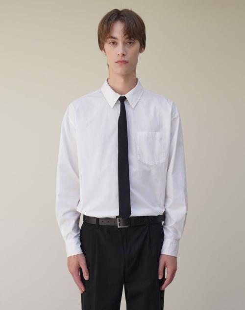 콤배드 코튼 고밀도 셔츠 [화이트]