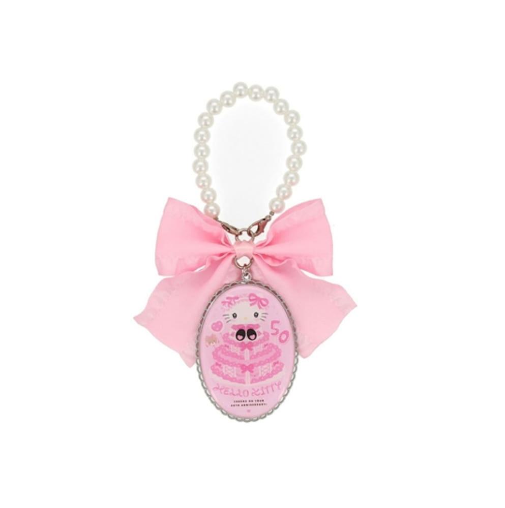 헬로키티 핑크 퀼트 시리즈 가방키링 50주년 기념 가방꾸미기 키홀더