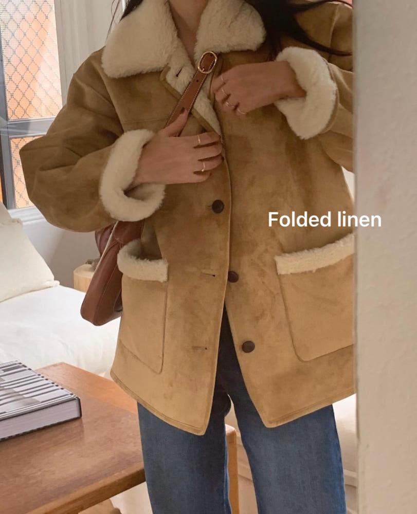 Vasil 바질 멜로우 리버시블 무스탕 코트 점퍼(2color)