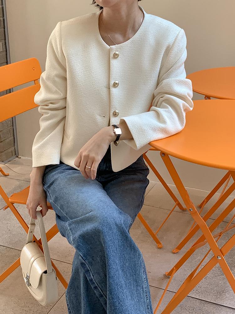 슬로우리스트 [트위드1등🥇][S,M][MADE]로슈 라운드 트위드 자켓[2color]