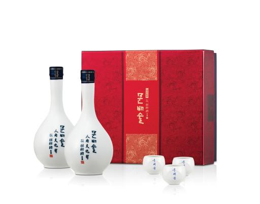 [선물세트] 문배술 특1호 alc40%2본, 잔3개