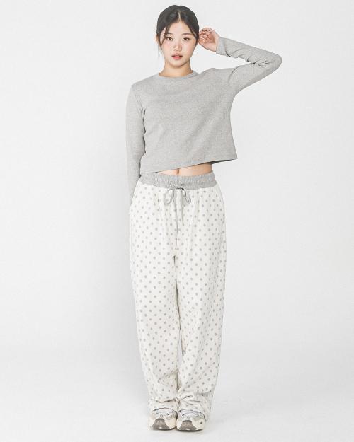 DOT PATTERN SWEATPANTS(GREY)