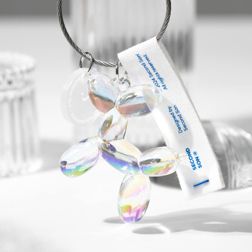 아이코닉 키링 어썸키즈클럽 강아지 풍선 키링 - 화이트