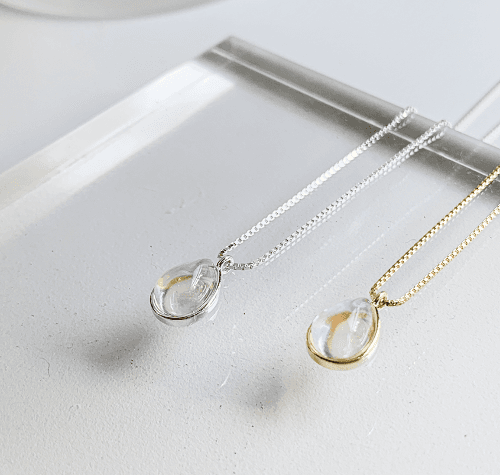 천연 오팔✨SILVER 후원 목걸이 (2 COLORS)