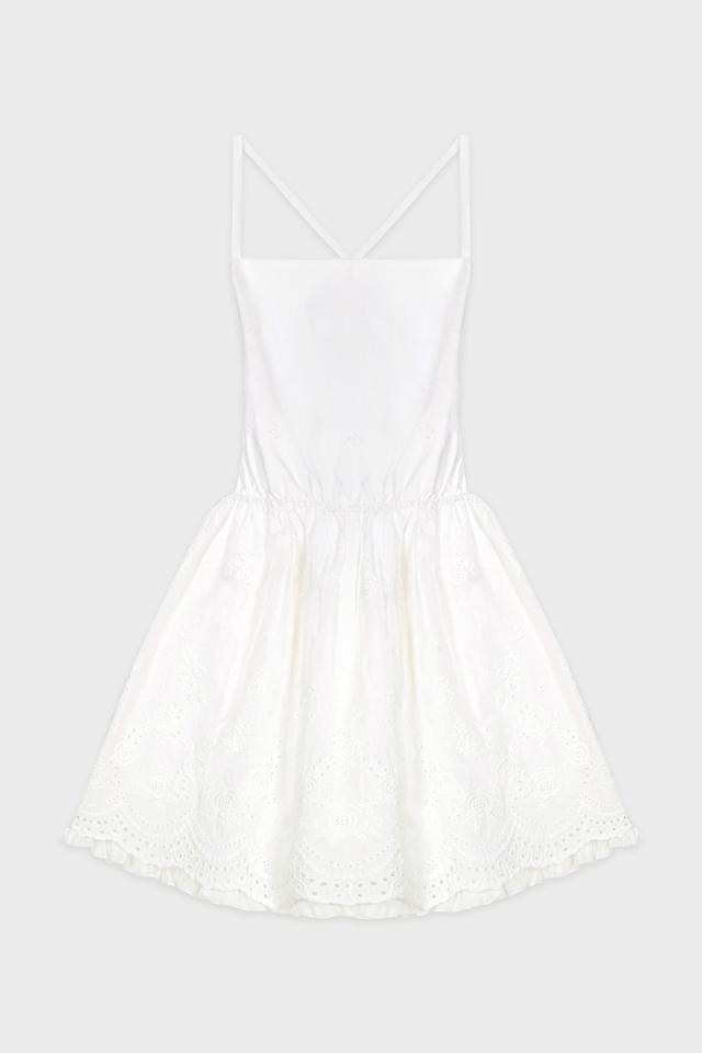 Scallop Lace Layered Dress (Cream)