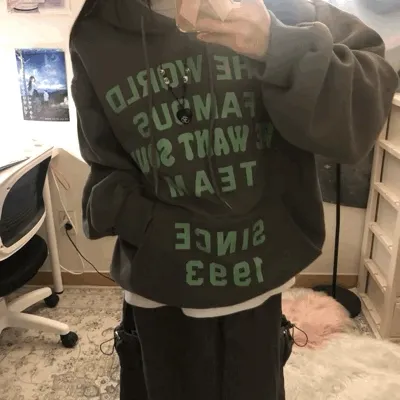 기모 world lettering 후드티 4color