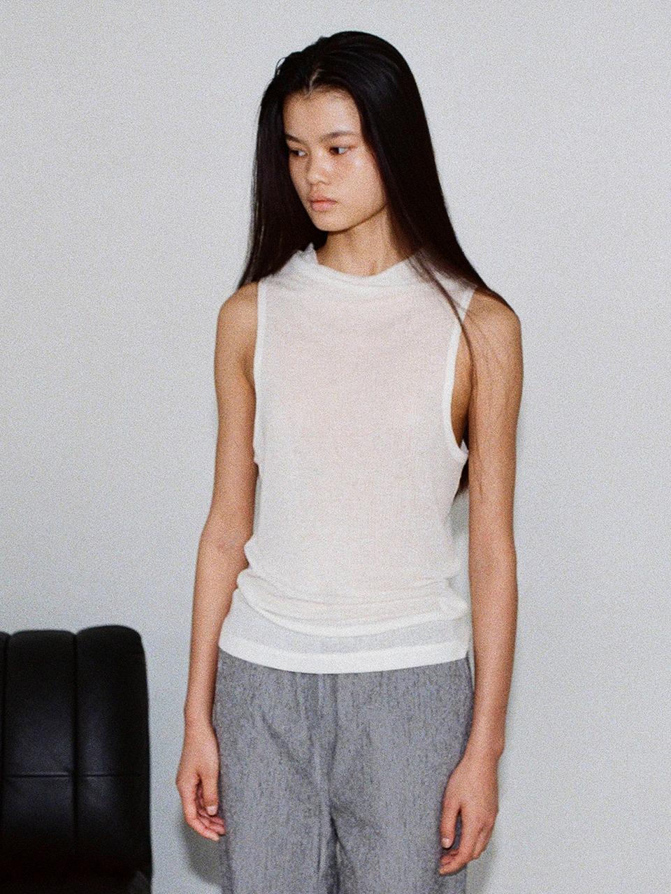 looseneck sleeveless - ivory