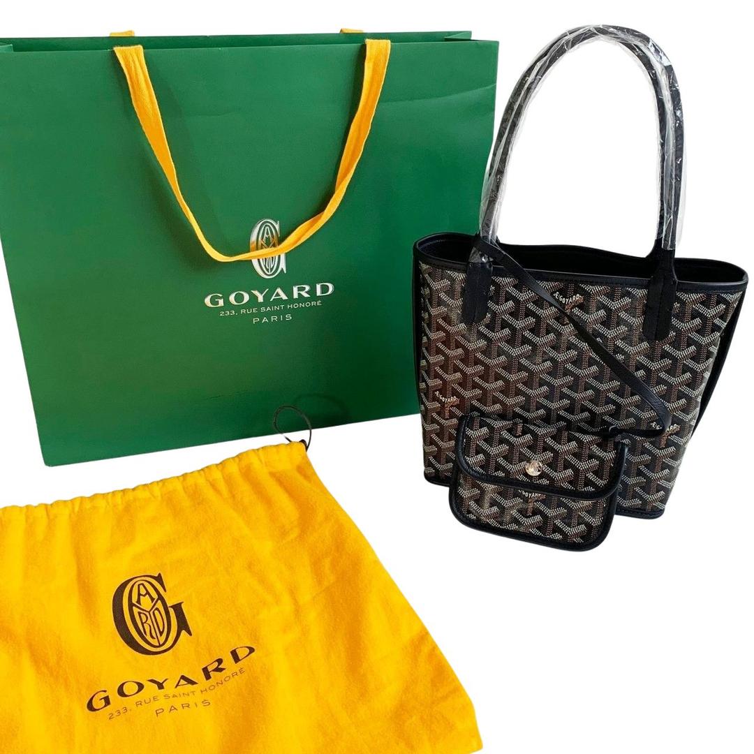 고야드 미니앙주 토트백 블랙