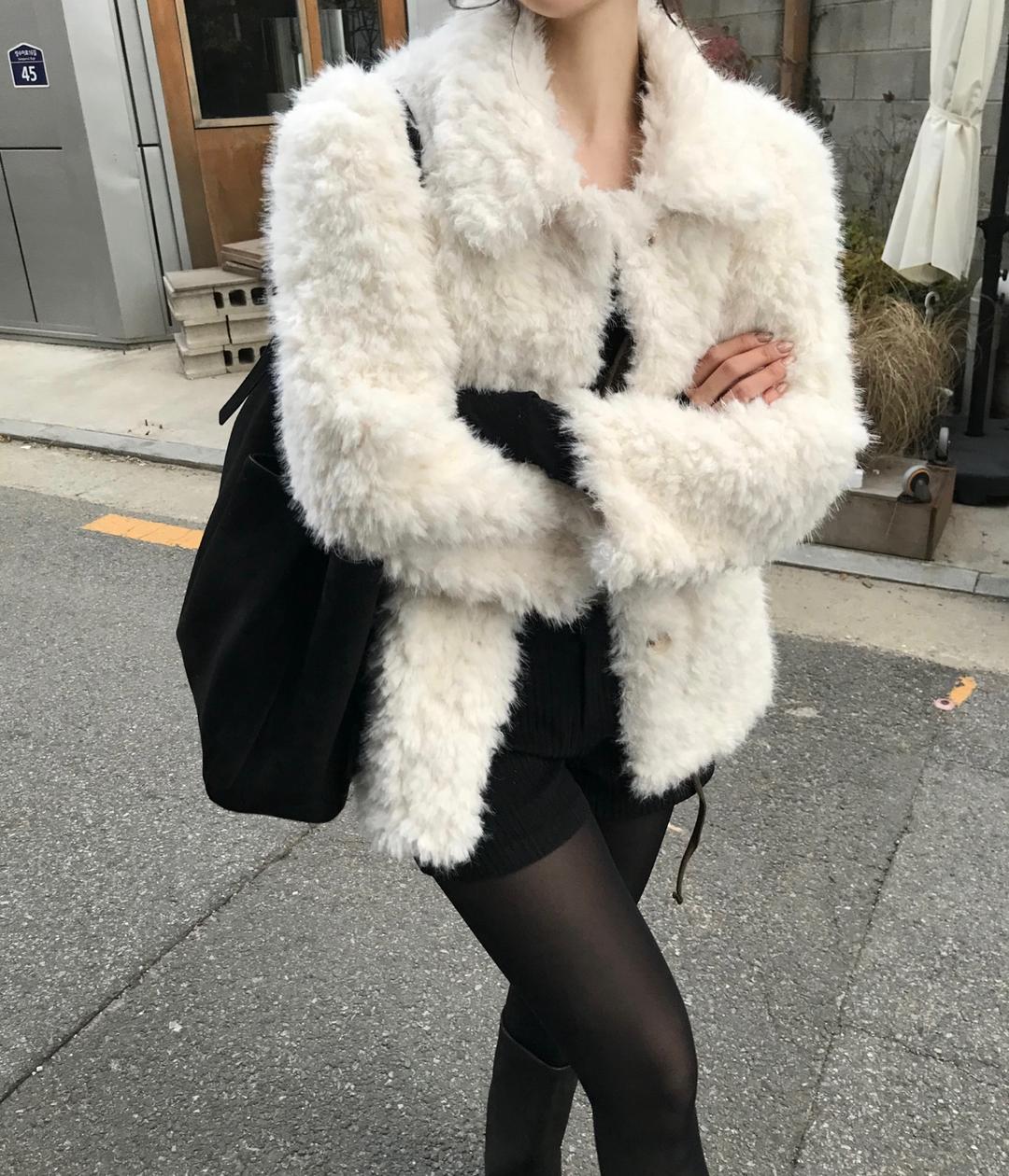 Lebe fur jacket (울80)