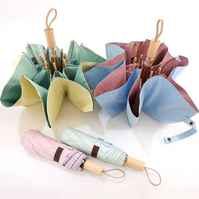[29CM 단독][무료각인]크로반 UV암막 양면컬러 자외선차단 우양산 크로스 우산 파우치 KR35