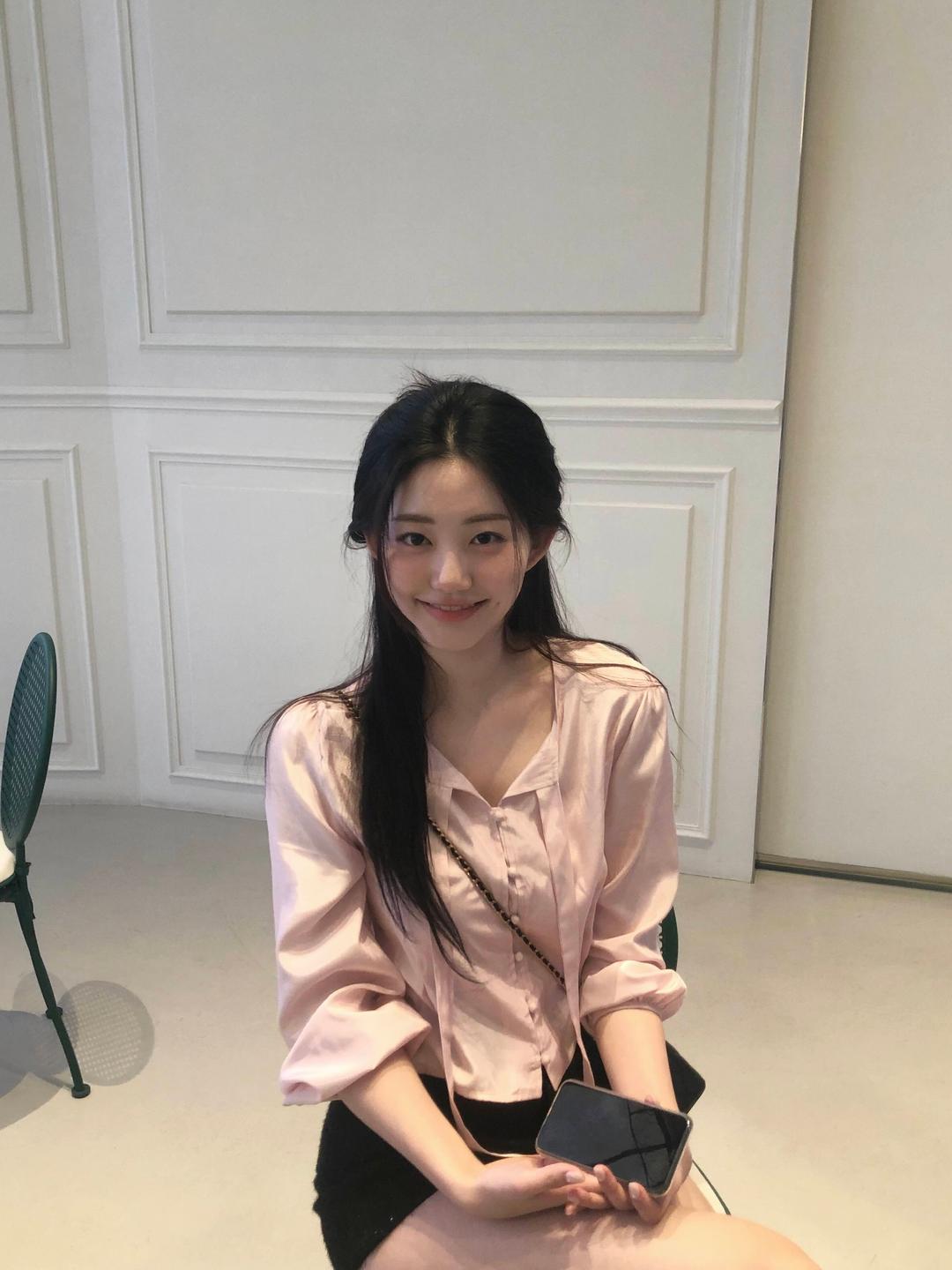may bean blouse - peach pink