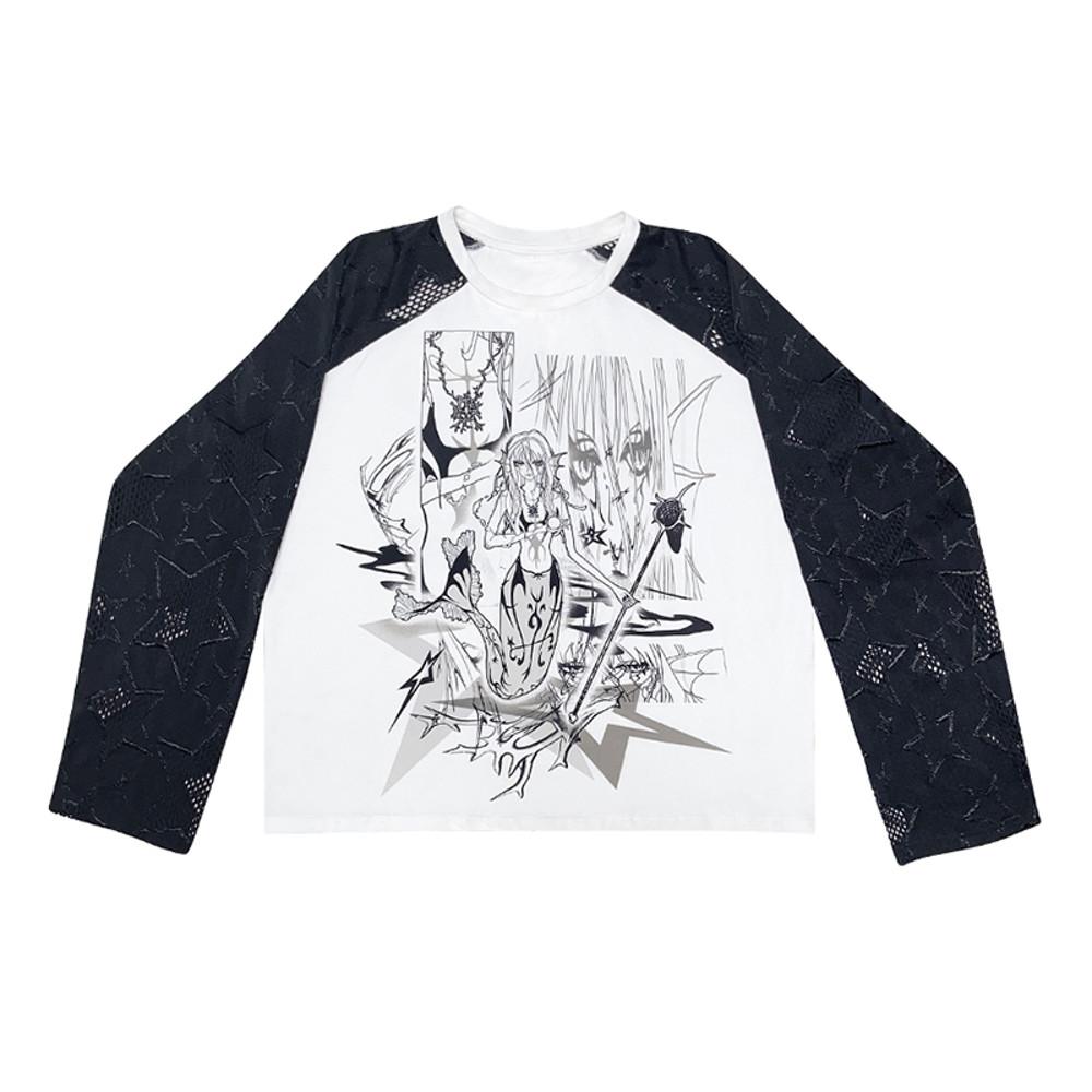 CFIERCE 씨피어스 트라이벌 머메이드 롱 슬리브 티셔츠 TRIBAL MERMAID LONG SLEEVE