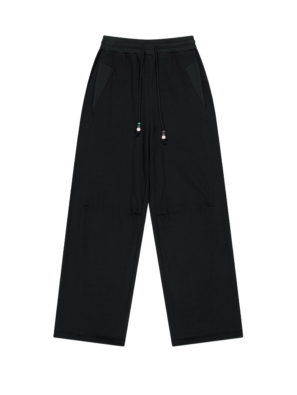 [10/11 예약발송] STRING CHARM SWEATPANTS [BLACK]