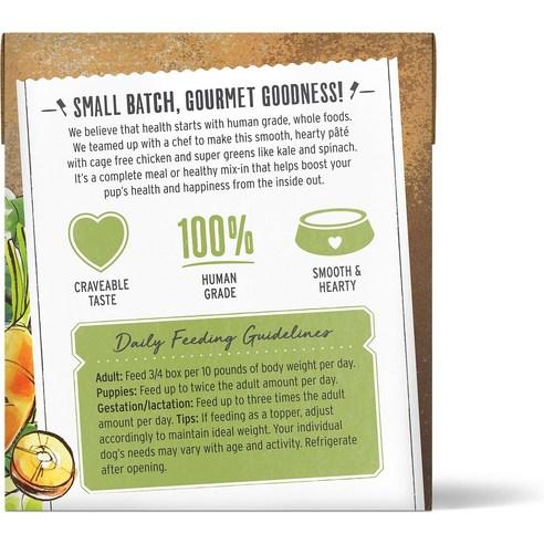 어니스트 키친 정육점 블록 페이트 치킨 슈퍼 그린스 페이트 웻 도그 푸드 10.5온스 6강아지입