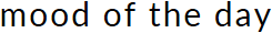 무드오프더데이