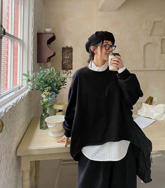 m_슬릭 돌먼 데끼 맨투맨[멜란지 오늘출발]