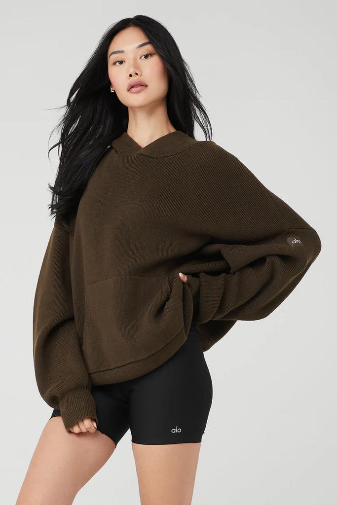 Scholar Hooded Sweater - Espresso - Espresso / S
