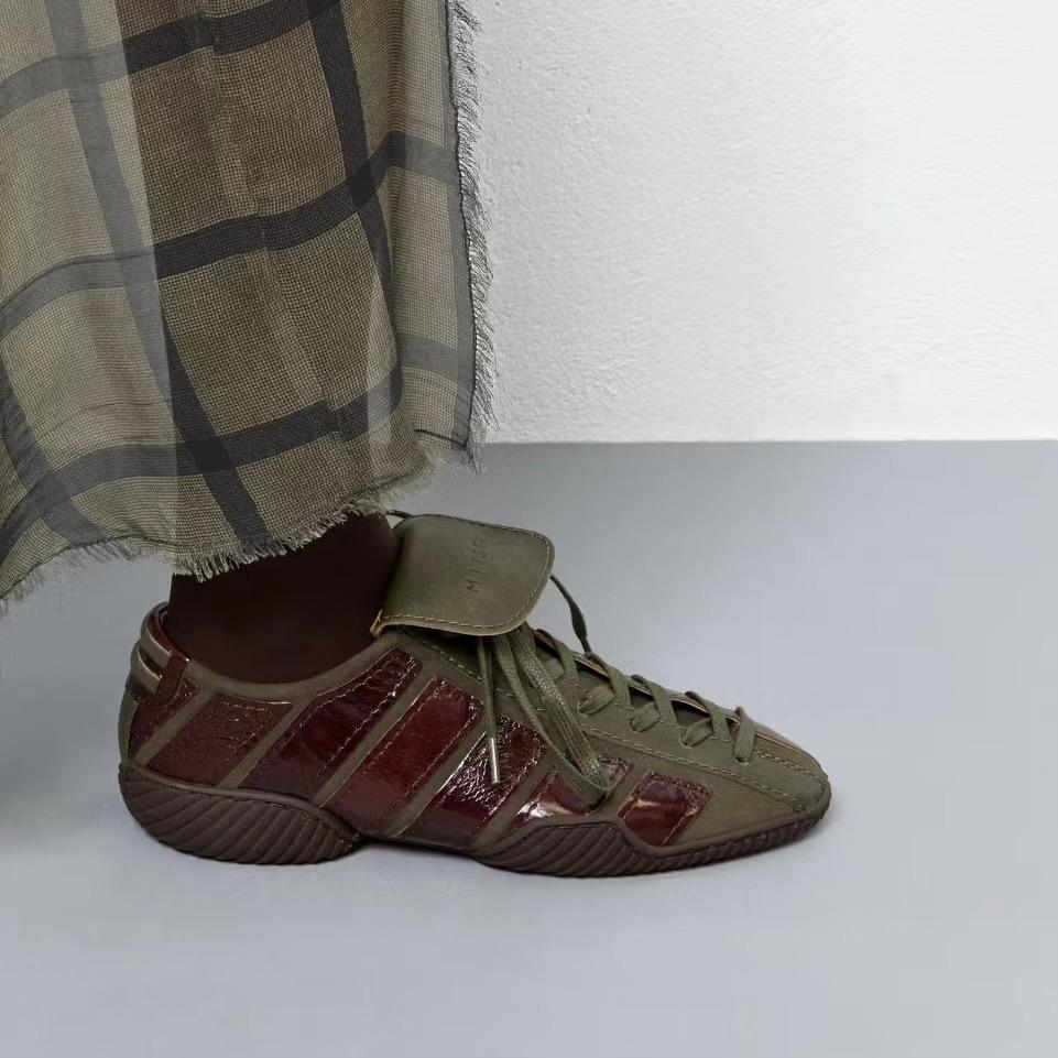 Nikoletta Sneakers - Khaki Brown Leather