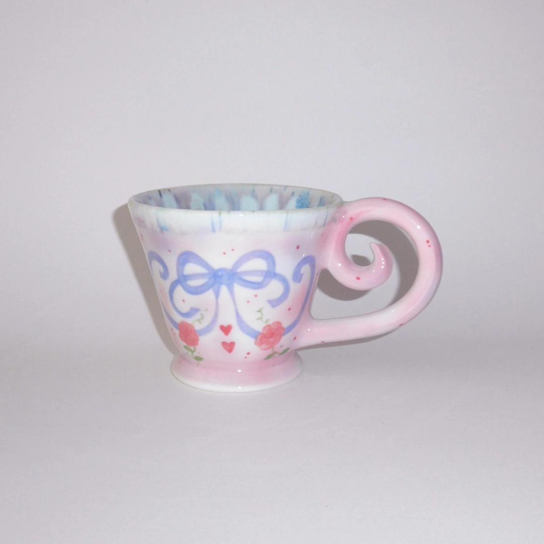 Sora ribbon rose mug