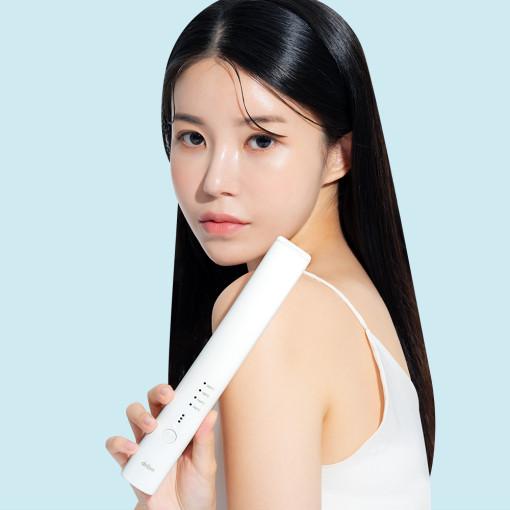 드롬 무선고데기 휴대용고데기 미니 앞머리 프리볼트 여행용 판고데기 : drom