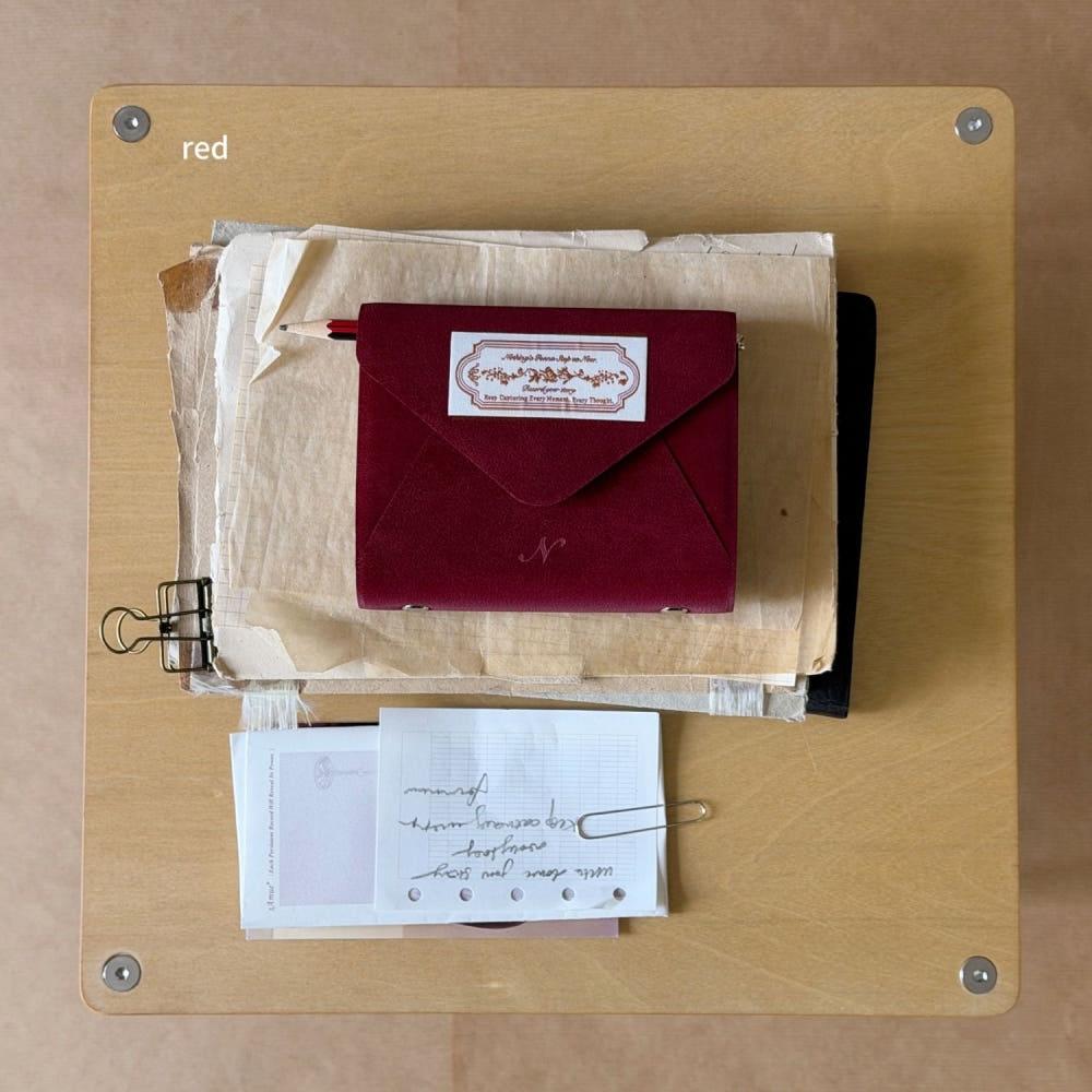 미니 5공 바인더 M5 다이어리 3단 노트 휴대용 작은 현금바인더 벨벳 파일로팩스 호환