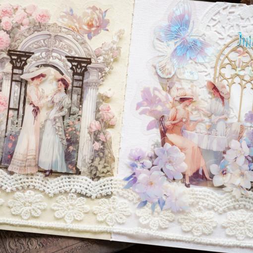 프롬아떼 다꾸스티커 PET 우아한 레이디 인물 빈티지 다꾸용품 다이어리 꾸미기 감성 데코