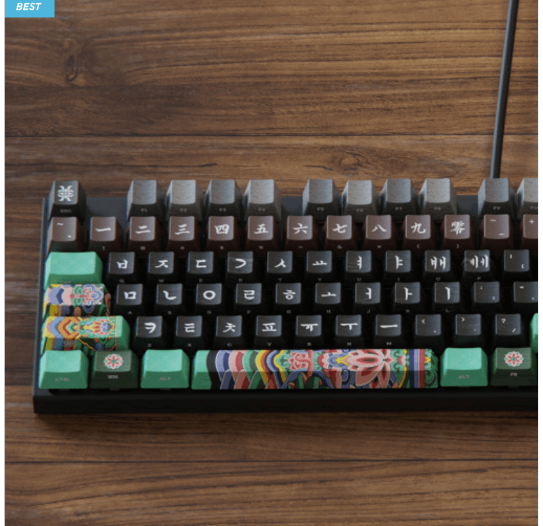 시이닷 단청 유선 LED 기계식 키보드 한국의 미