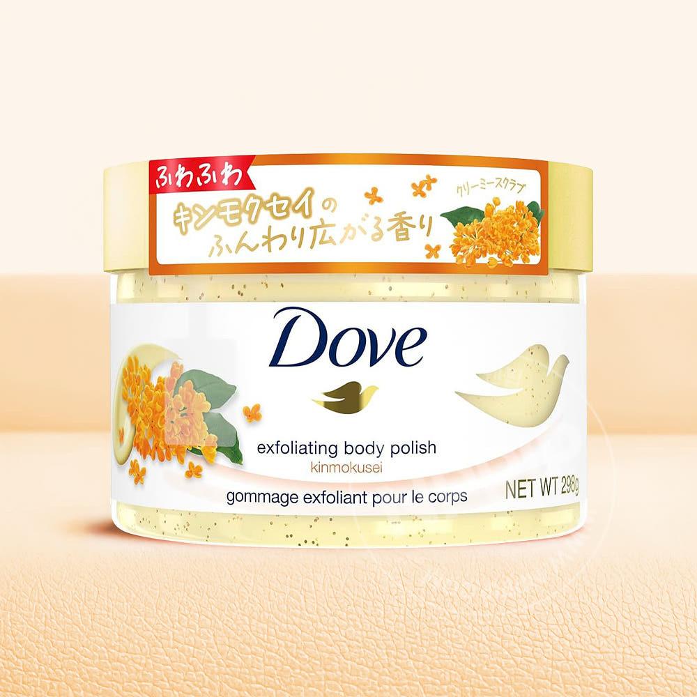 일본 도브 크리미 바디 스크럽 금목서향, 298g, 1개