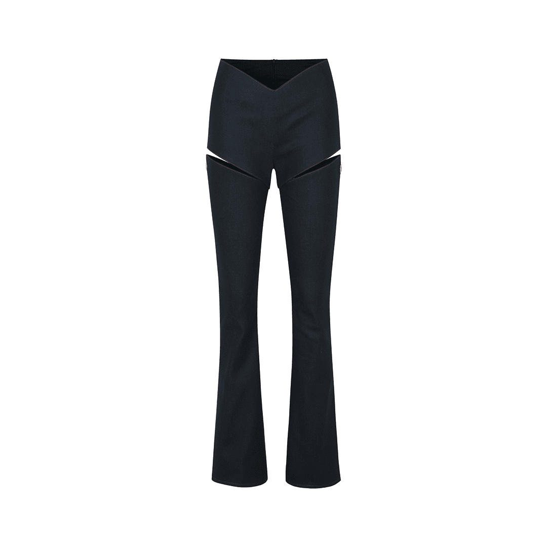 GARTER PANTS (INDIGO)