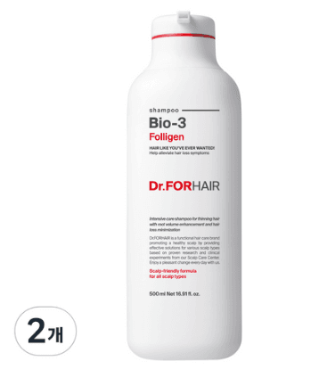 닥터포헤어 탈모증상완화 뿌리볼륨개선 폴리젠 바이오3 샴푸, 500ml, 2개