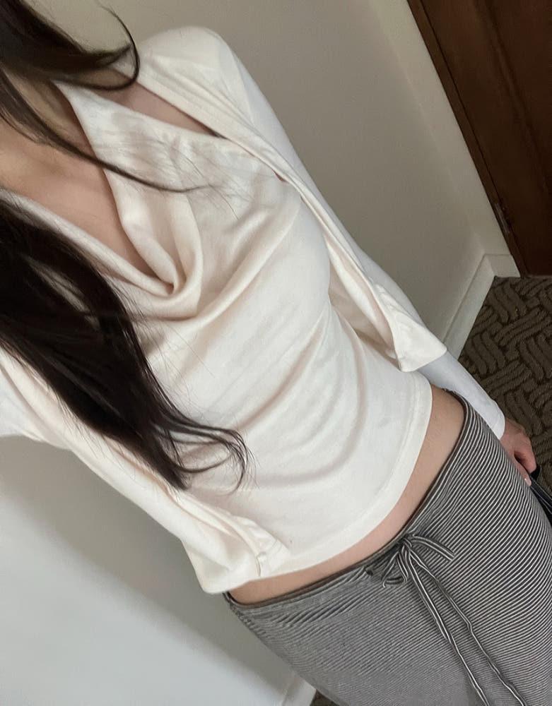 로에 홀터 가디건 세트