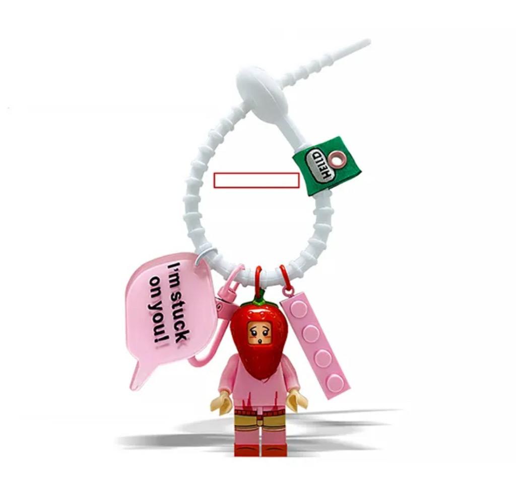 레고키링 키홀더 / 가방키링 가방꾸미기키링 가방참 백참 자동차 캐릭터 유니크 키치 귀여운키링 키링선물 딸기키링 과일키링