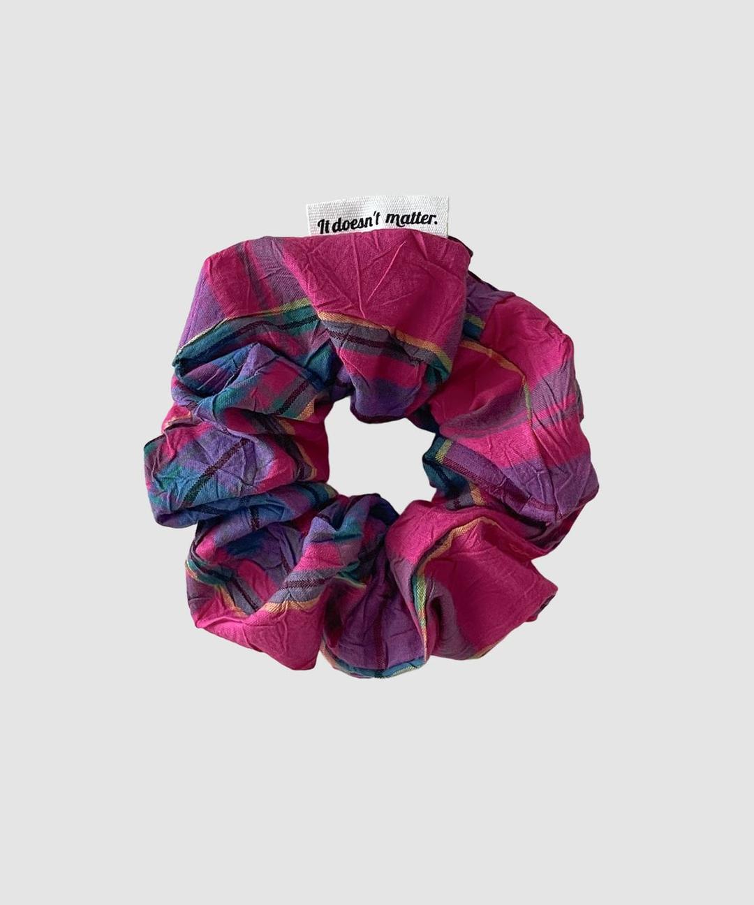 Buddy check scrunchie (Hot pink, M)
