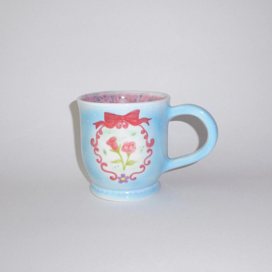 Hand painting rose cup