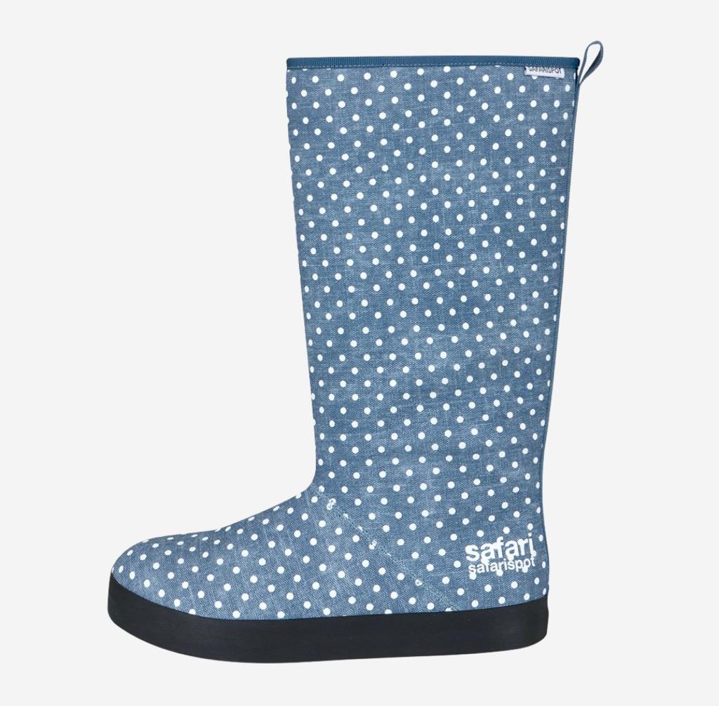 Safarispot Basic Safari Dots Rain Boot Indigo