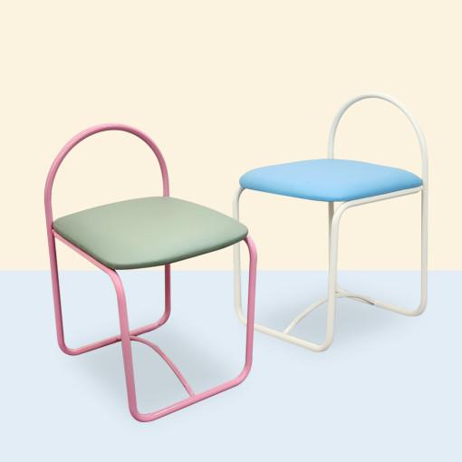 퍼프로드 카페 의자 인테리어 디자인의자 업소용 철제 가죽 패브릭 디체어