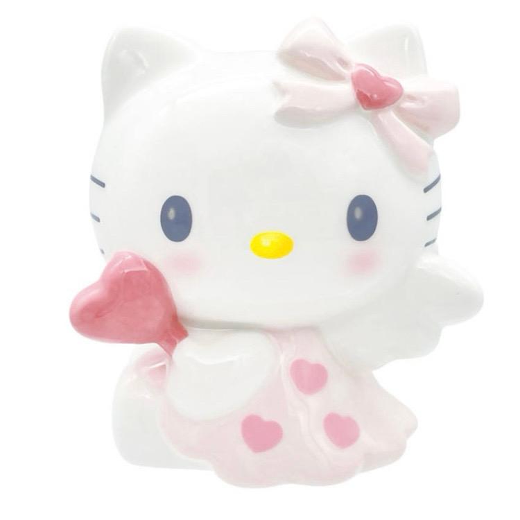 산리오 헬로키티 엔젤 도자기 저금통 도기 코인뱅크 피규어